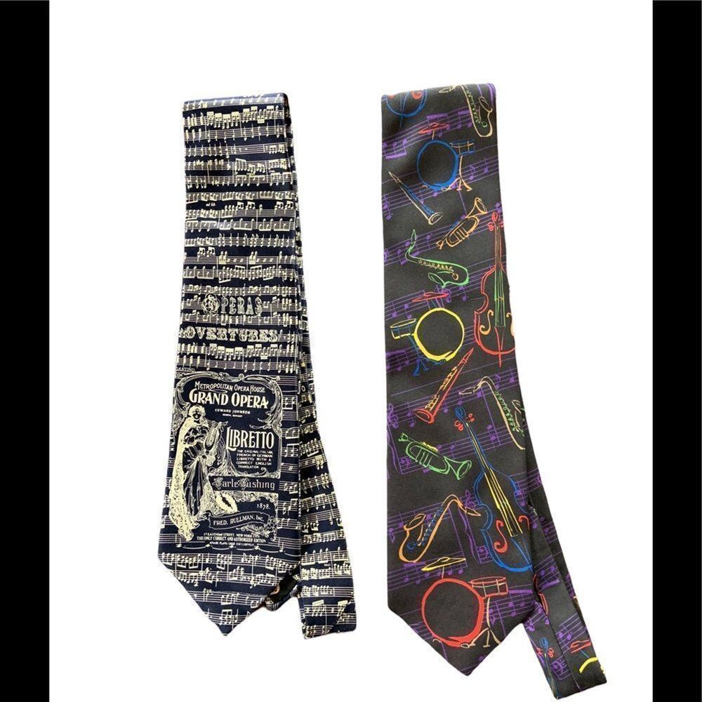 Vintage music ties! One by Ralph Martin (jazz 1995) and one by museum artifacts!